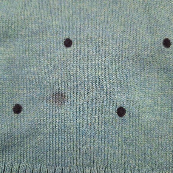 J Jill polka dot teal sweater size large - Picture 5 of 6